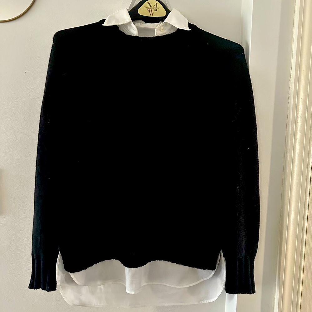 Ralph Lauren sweater with mock collared shirt
